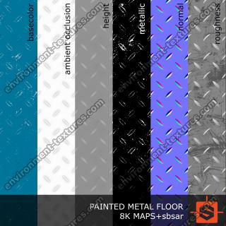 PBR painted metal floor blue texture DOWNLOAD